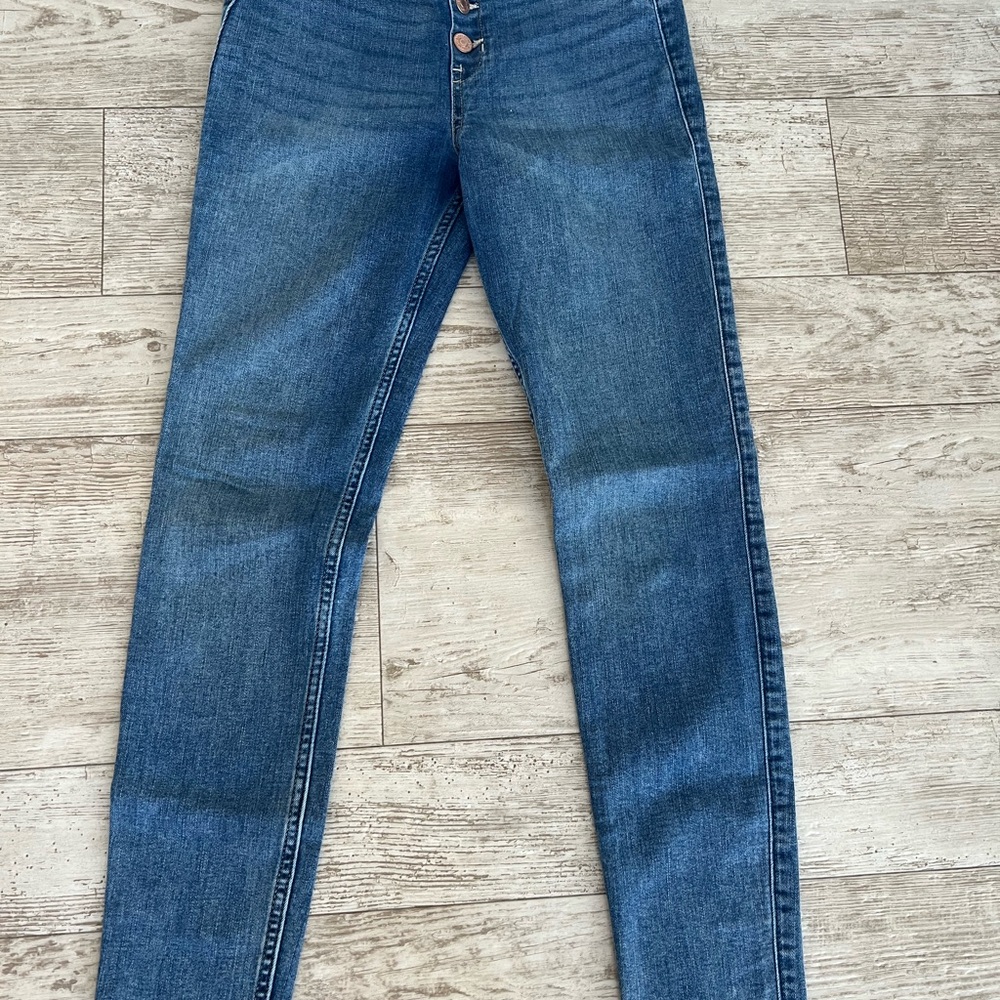 Abercrombie Kids Blue Denim Straight-Leg Jeans
